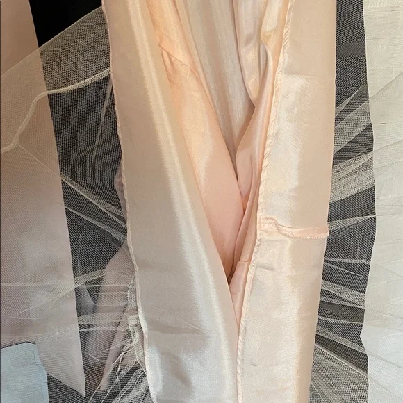 Jessica McClintock Black & Pink Formal Dress with Shawl Length 57” PTP 19”-20” - Picture 13 of 17